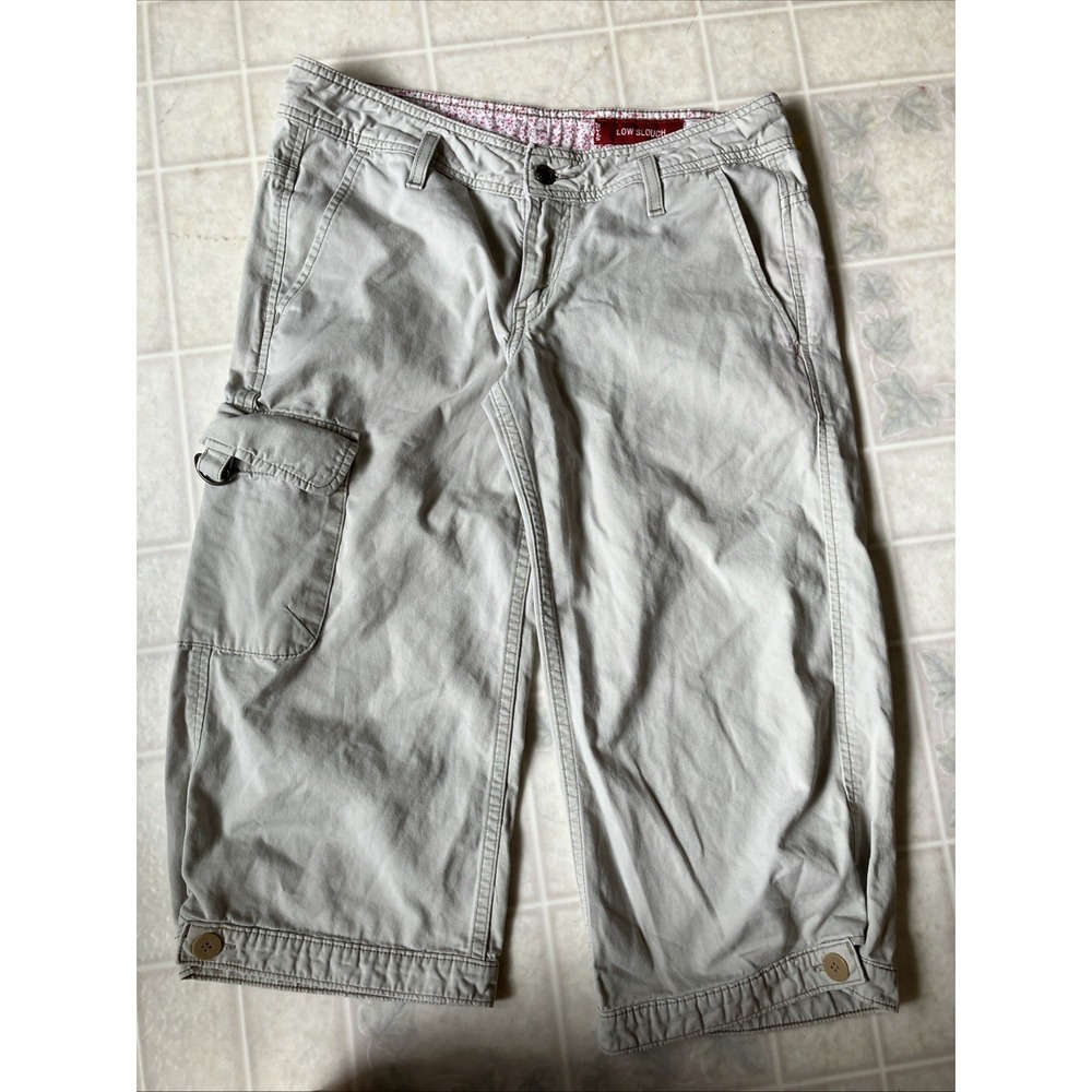 Levi's Red Tab Twills Low Slouch Cargo Capri Pants Tan Utility Y2K  Vintage 90's